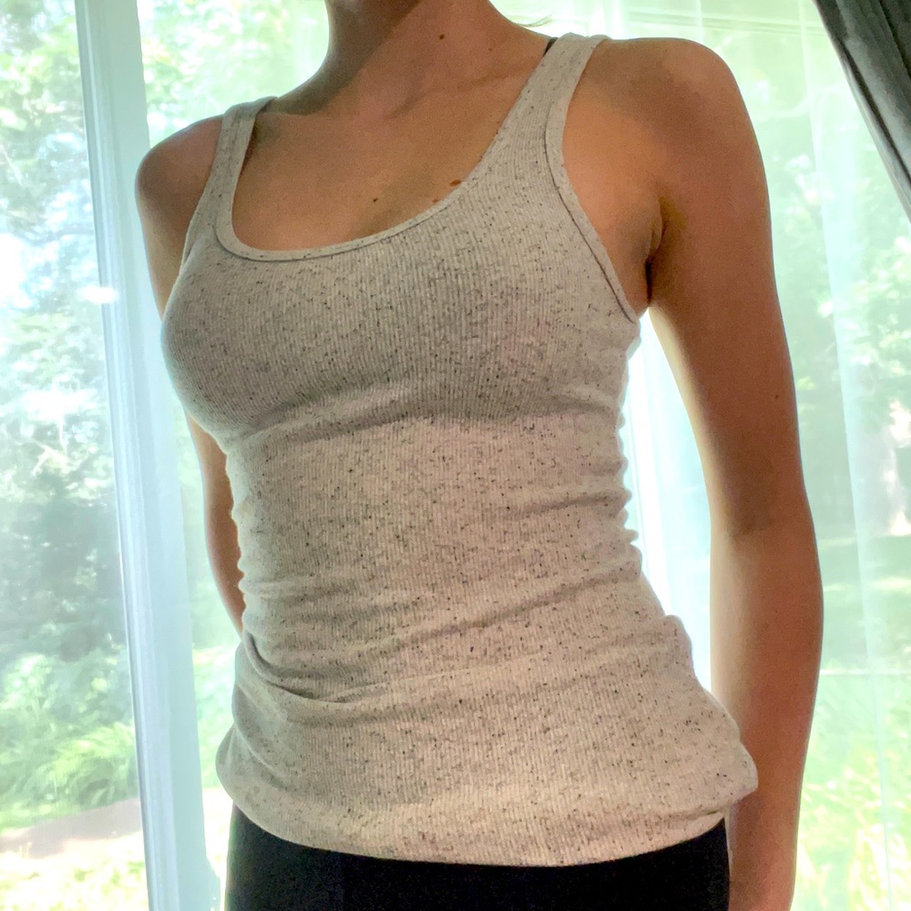 MOSSIMO Women’s S/P Gray/White Tank